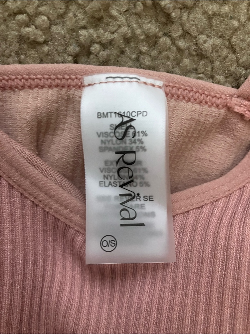 AS Revival Pink Ribbed Tank Top - Picture 3 of 6